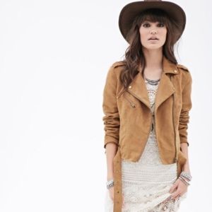*SOLD* Faux-Suede Moto Jacket